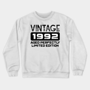 Birthday Gift Vintage 1992 Aged Perfectly Crewneck Sweatshirt